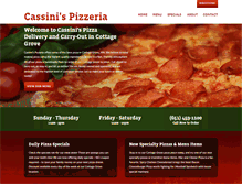 Tablet Screenshot of cottagegrovepizza.com